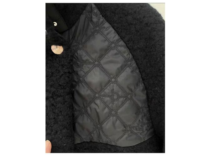 Abrigo Hermès Negro de Lana Talla 36 - vista 3