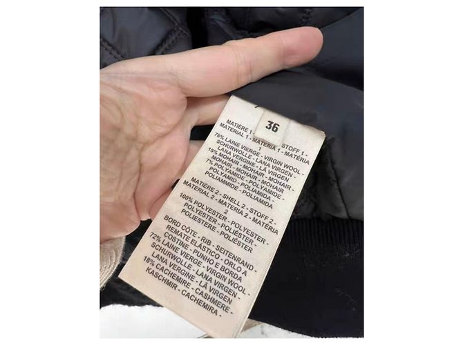 Abrigo Hermès Negro de Lana Talla 36 - vista 4