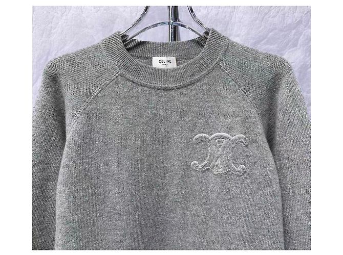 Pull en cachemire gris Céline - vue 4