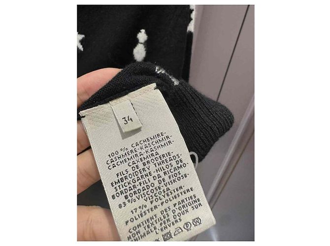 Malha Hermès de cashmere preto - vista 5