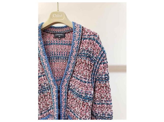 Pull en maille Chanel en soie Multicolore - vue 2