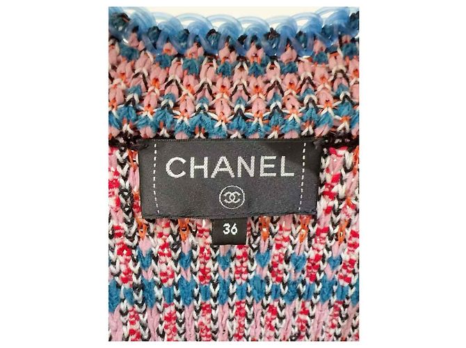 Pull en maille Chanel en soie Multicolore - vue 3