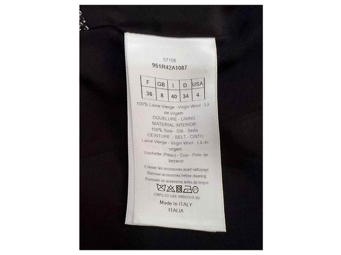 Autre Marque Dior Kleid aus Wolle Grau - Ansicht 4