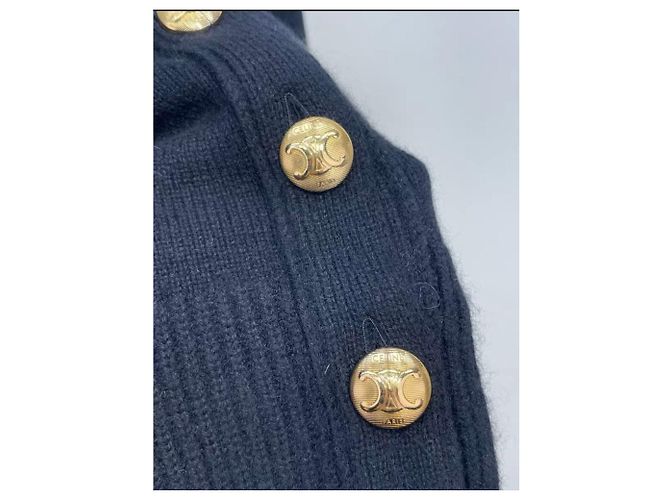 Pull en cachemire noir Céline - vue 4