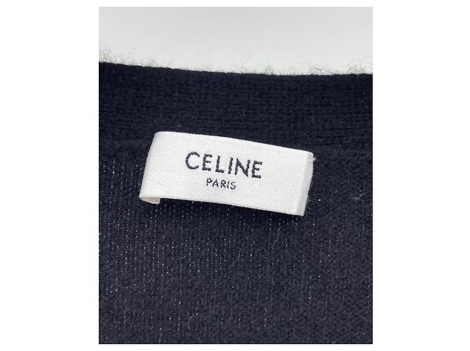 Pull en cachemire noir Céline - vue 7