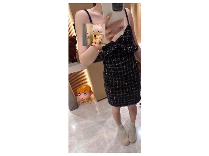 Chanel Tweed Kleid Mehrfarbig Größe 38 Mehrfarben - Ansicht 5
