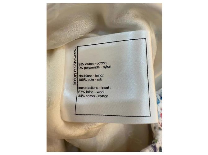 Chanel Baumwollkleid Mehrfarbig Größe 34 Mehrfarben - Ansicht 5