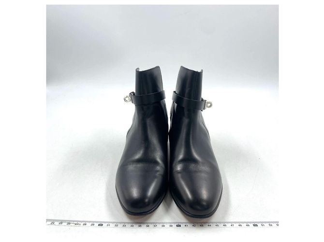 Hermès Black Leather Boots 37.5 - view 2