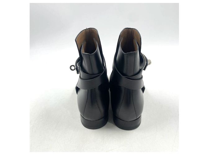 Hermès Black Leather Boots 37.5 - view 3
