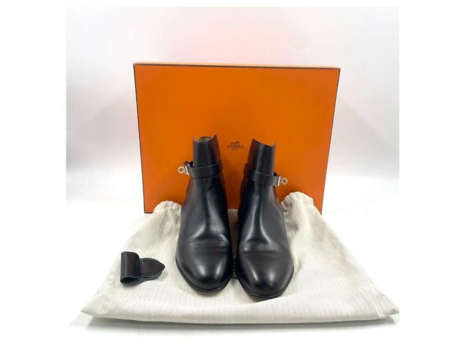 Hermès Black Leather Boots 37.5 - view 5