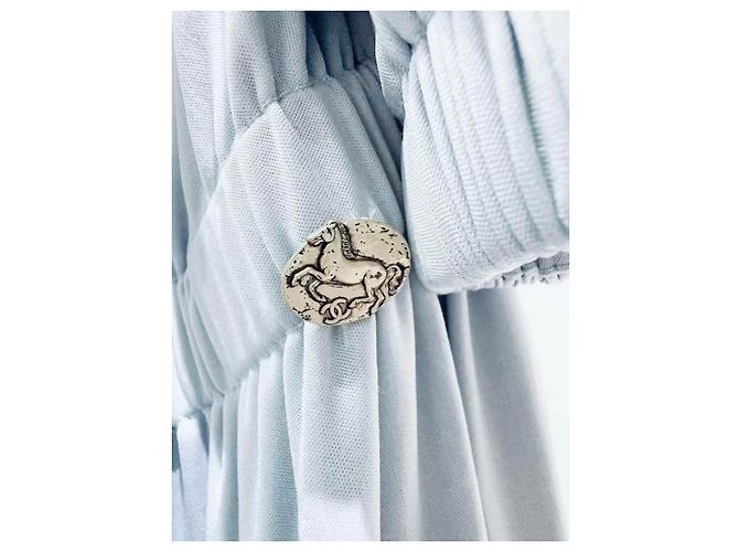 Vestido Chanel de seda azul talla 38 - vista 2