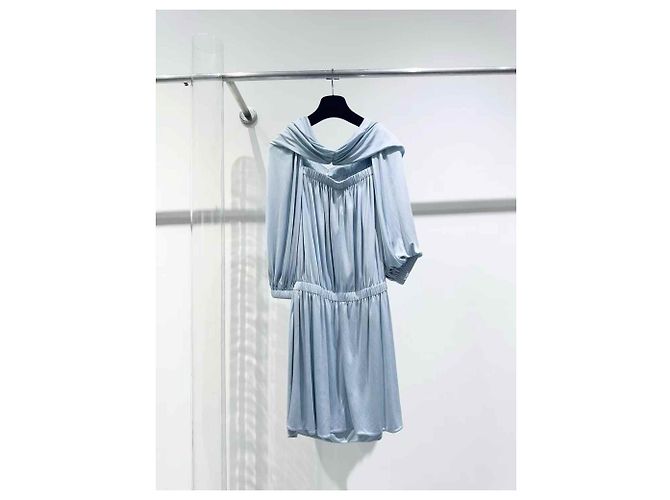 Vestido Chanel de seda azul talla 38 - vista 3