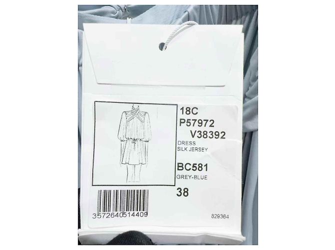 Vestido Chanel de seda azul talla 38 - vista 4