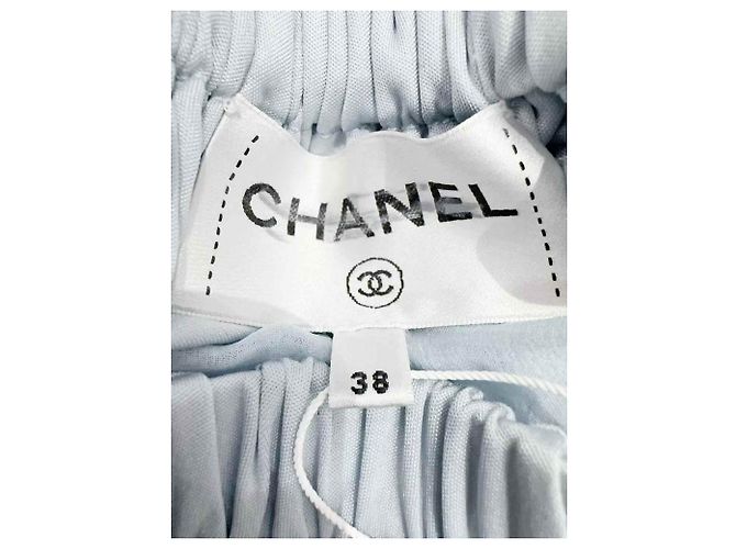 Vestido Chanel de seda azul talla 38 - vista 5