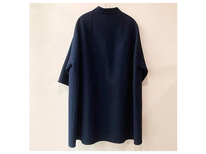 Autre Marque Dior Navy Blue Wool Coat - view 2