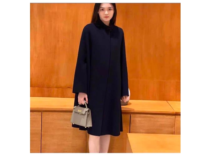 Autre Marque Dior Navy Blue Wool Coat - view 4