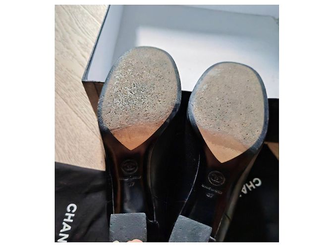 Botas Chanel de piel negra talla 37 Negro - vista 5