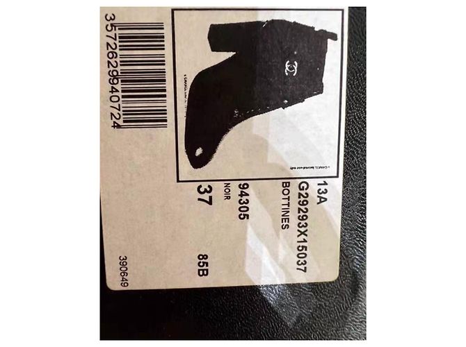 Botas Chanel de piel negra talla 37 Negro - vista 6