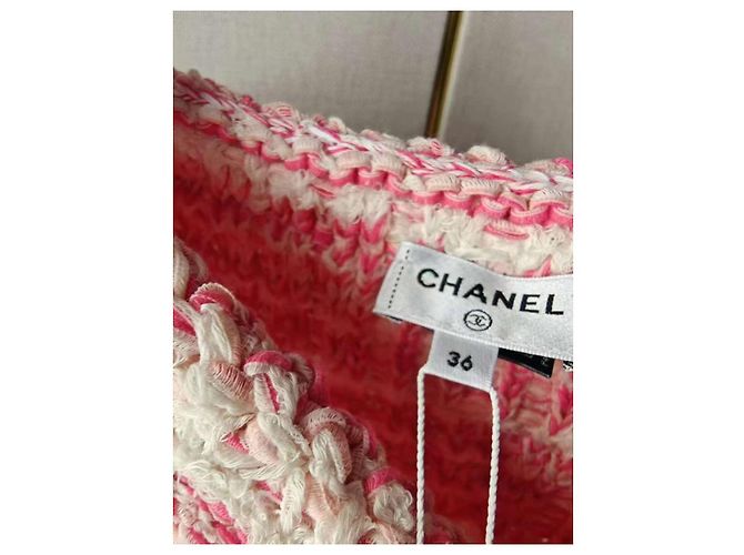 Chanel Strickware aus Baumwolle Rosa Pink - Ansicht 5
