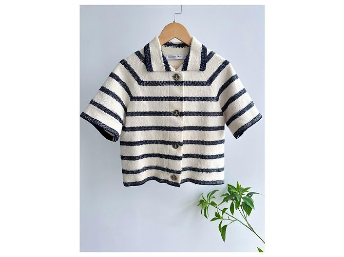 Autre Marque Cardigan Dior a Maniche Corte Multicolore - vista 2