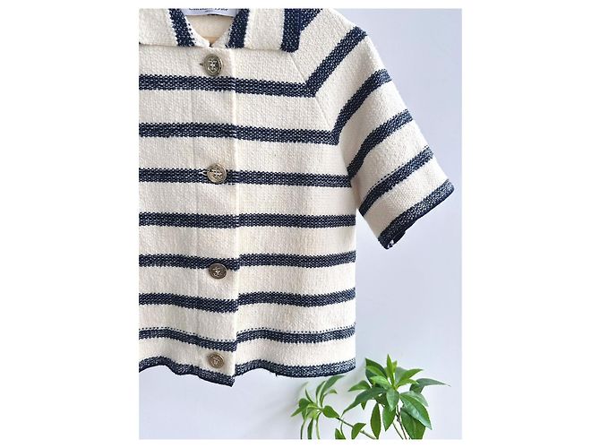Autre Marque Cardigan Dior a Maniche Corte Multicolore - vista 5