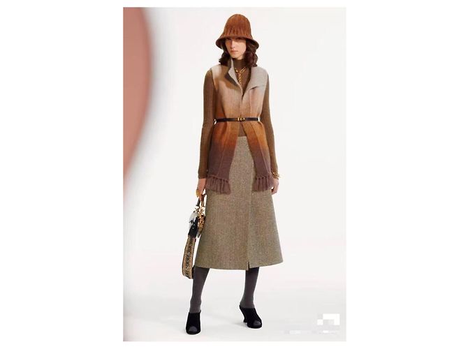 Autre Marque Dior Strickjacke Wolle Sonnenuntergang Farbverlauf Mehrfarben - Ansicht 7