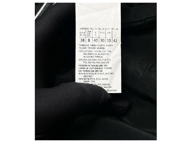 Max Mara Bleistiftrock Schwarz Dunkelgrüner Farbverlauf Polyester IT40 Mehrfarben - Ansicht 4