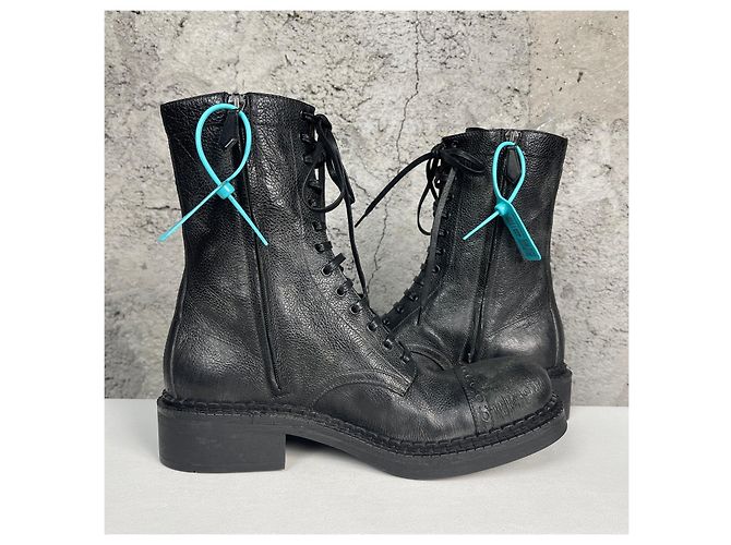 Miu Miu Lederstiefel mit mittlerem Schaft Größe 37.5 Mehrfarben - Ansicht 5