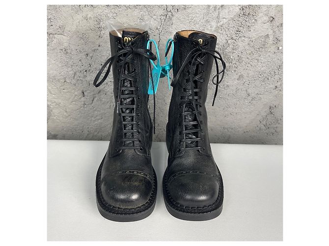 Miu Miu Lederstiefel mit mittlerem Schaft Größe 37.5 Mehrfarben - Ansicht 7