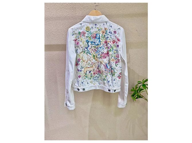 Autre Marque Dior Jeansjacke Damen Größe 36 Mehrfarben - Ansicht 2