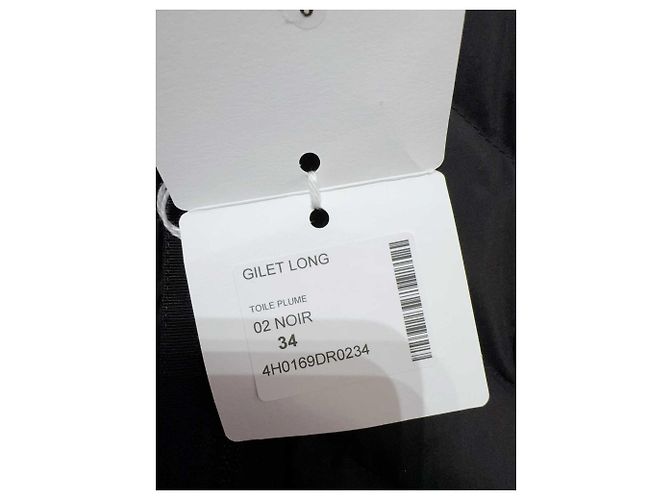 Abrigo Hermès Negro de Poliéster Talla 34 - vista 5