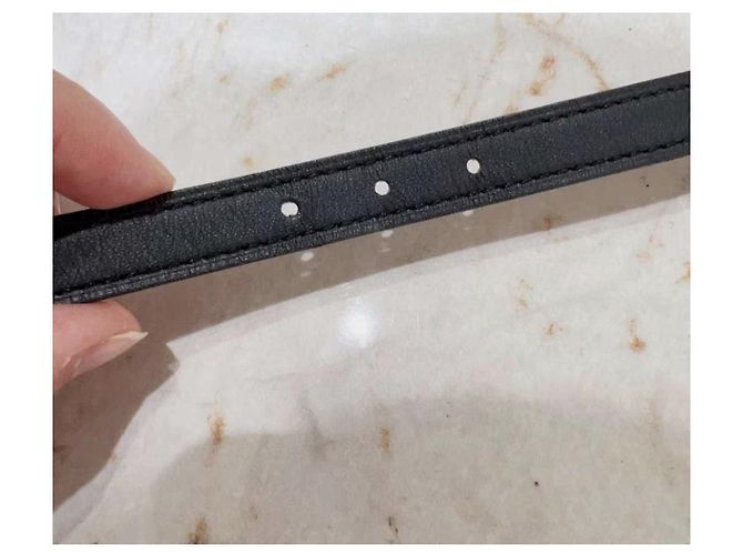 Cinturón Hermès de cuero negro - vista 3