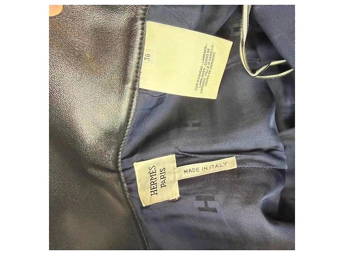Hermès Shorts aus Leder Mehrfarben - Ansicht 6