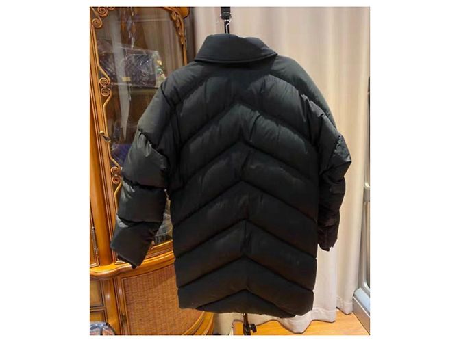Abrigo Hermès Negro de Poliéster Talla 36 - vista 3
