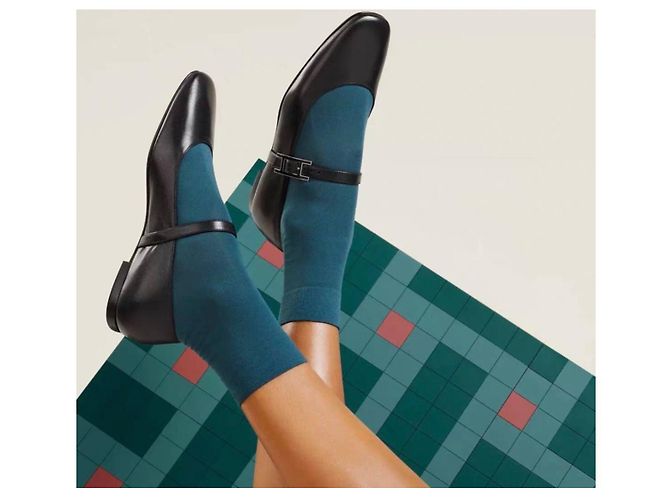 Bailarinas Hermès de cuero negro 36 - vista 3