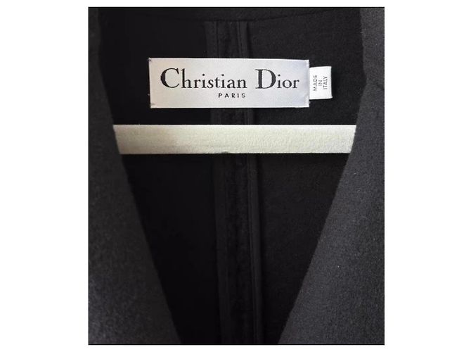 Autre Marque Dior Mantel aus Kaschmir in Schwarz Größe 36 - Ansicht 3