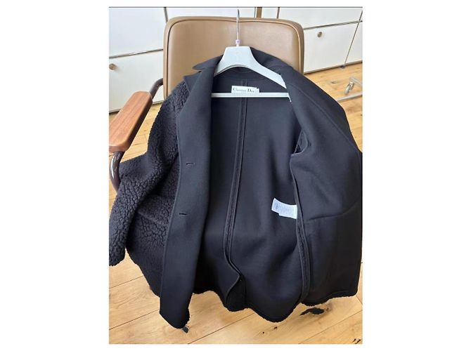 Autre Marque Dior Mantel aus Kaschmir in Schwarz Größe 36 - Ansicht 4