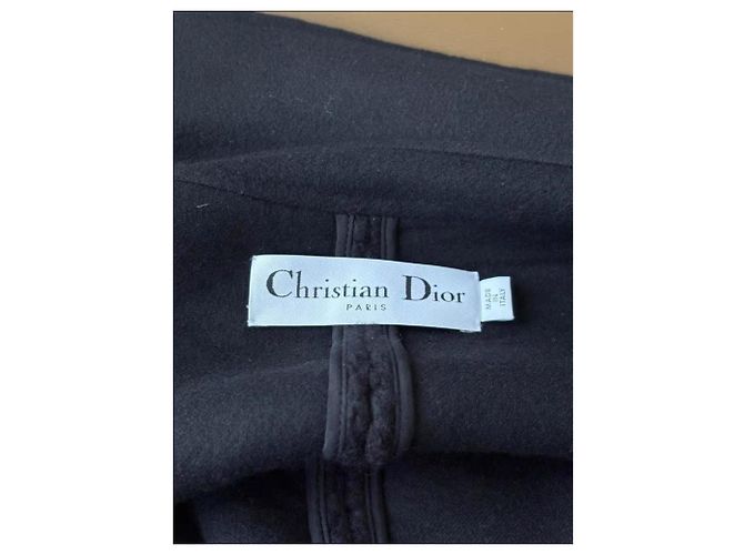 Autre Marque Dior Mantel aus Kaschmir in Schwarz Größe 36 - Ansicht 5
