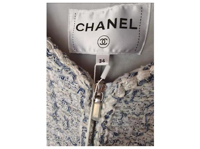 Chanel Tweed Mantel Mehrfarbig Größe 34 Mehrfarben - Ansicht 2