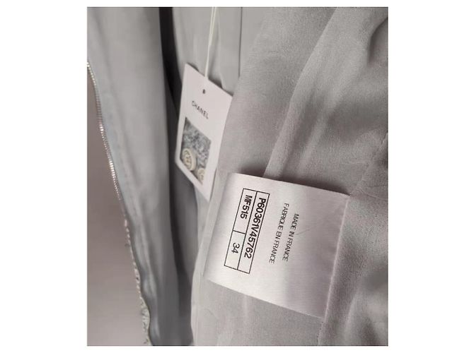 Chanel Tweed Mantel Mehrfarbig Größe 34 Mehrfarben - Ansicht 3