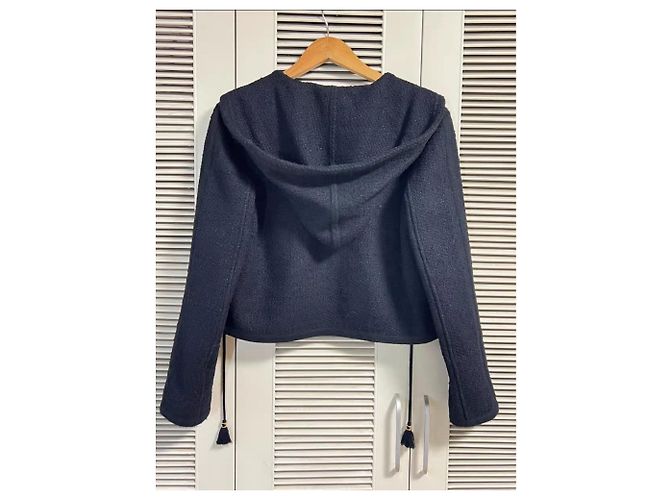 Céline Jacke aus Wolle Schwarz - Ansicht 6