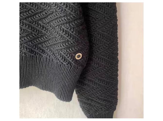 Jersey Hermès de lana negro - vista 4