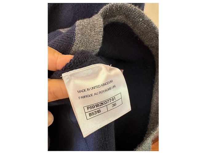 Chanel Strickjacke aus Kaschmir Navy Blau Marineblau - Ansicht 4