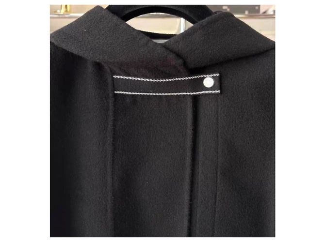 Abrigo Hermès negro de cachemira - vista 2