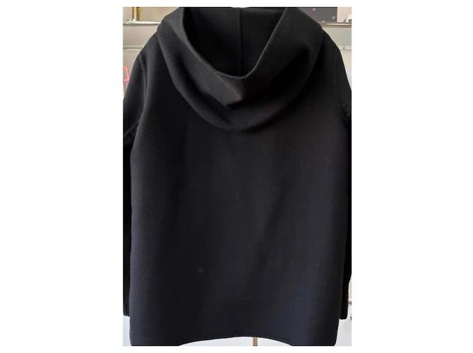 Abrigo Hermès negro de cachemira - vista 3