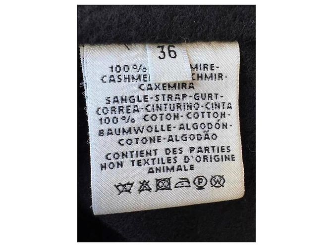 Abrigo Hermès negro de cachemira - vista 4
