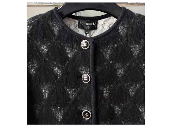 Abrigo Chanel de cashmere negro talla 34 - vista 3