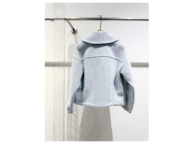 Hermès Wollmantel Blau Größe 36 - Ansicht 2