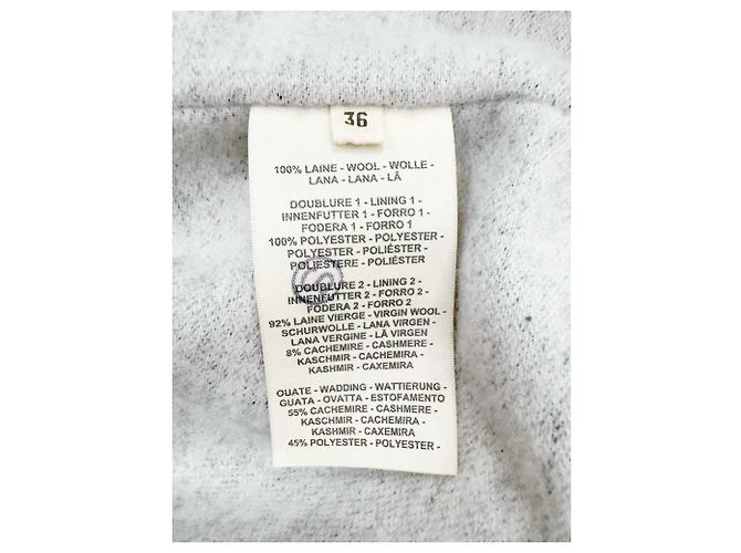 Hermès Wollmantel Blau Größe 36 - Ansicht 5
