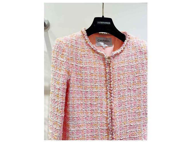 Abrigo Chanel de tweed para mujer talla 38 Multicolor - vista 2